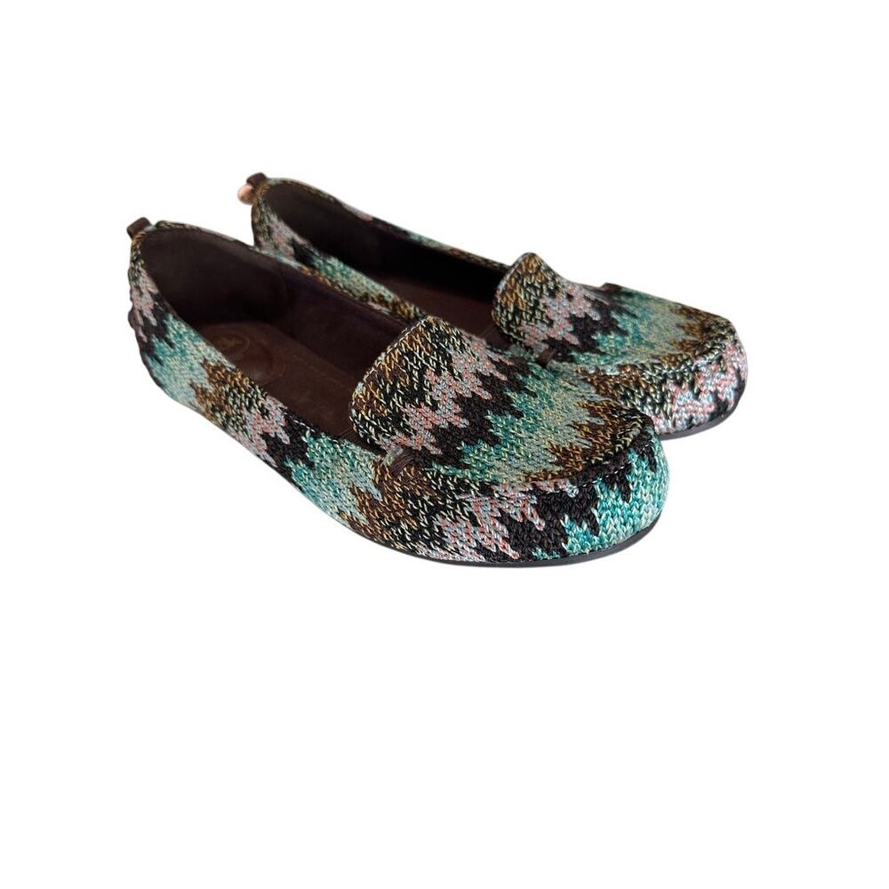 The Sak Zen Zigzag Knit Ballet Flats Boho Loafers Multicolor Women’s 7.5